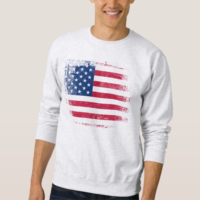 Sudadera Bandera De Estados Unidos Molesta 4 De Julio Estre (Anverso)