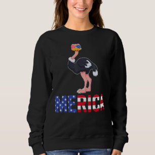 Sudadera Bandera De Estados Unidos Ostriches Gafas De Sol P