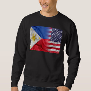 Sudadera Bandera De Estados Unidos Para Las Raíces Filipino