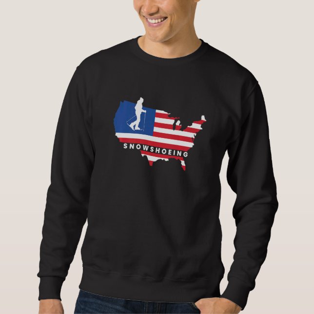 Sudadera Bandera de Estados Unidos Snowshoe Snowshoe Snowsh (Anverso)