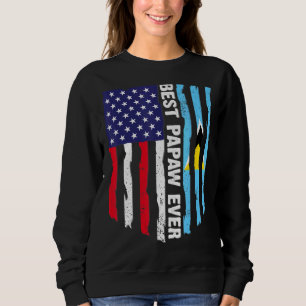 Sudadera Bandera De Estados Unidos Y Bandera De Santa Lucía
