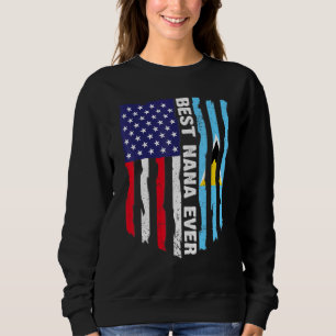 Sudadera Bandera De Estados Unidos Y Bandera De Santa Lucía
