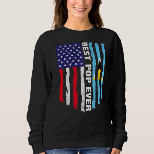 Sudadera Bandera de Estados Unidos y bandera de Santa Lucía