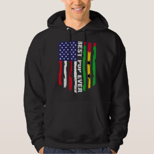 Sudadera Bandera De Estados Unidos Y Bandera De Santo Tomé