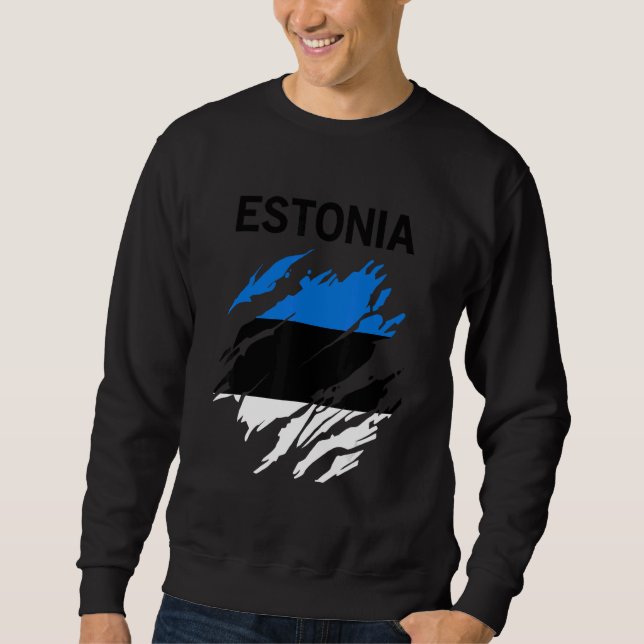 Sudadera Bandera de Estonia (Anverso)