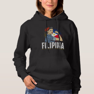 Sudadera Bandera de Filipinas de una mujer filipina orgullo