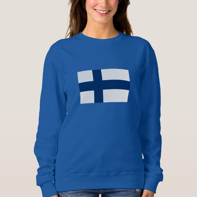 Sudadera Bandera de Finlandia (Anverso)