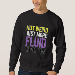 Sudadera Bandera de fluidos de género Enby Genderqueer No B