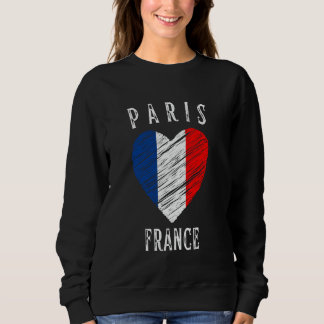 Sudadera Bandera de Francia Corazón de París