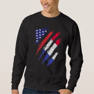 Sudadera Bandera de Francia cultivada en Estados Unidos Mo