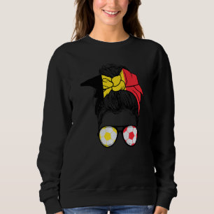 Sudadera Bandera de fútbol de Bélgica desordenada, Chica de