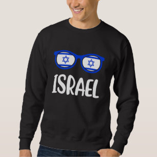 Sudadera Bandera de gafas de sol Israel Nacido judío israel