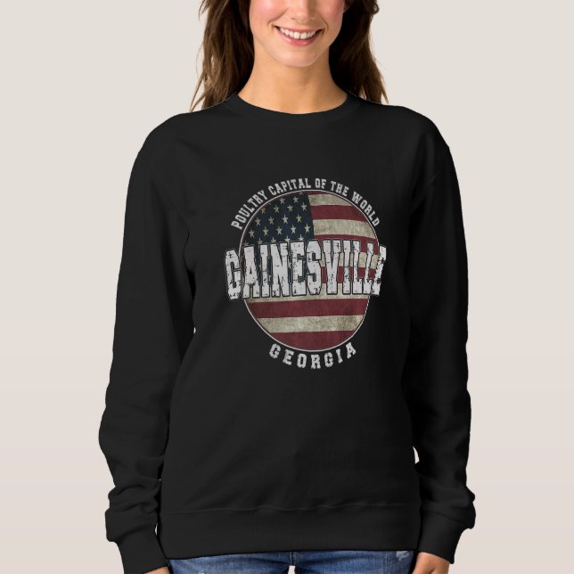 Sudadera Bandera de Gainesville Georgia Vintage (Anverso)