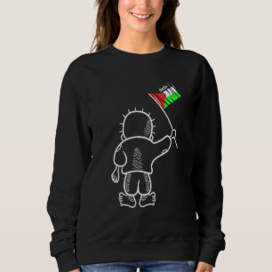 Sudadera Bandera de Gaza Palestina con Handala