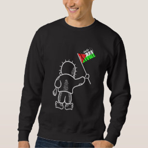 Sudadera Bandera de Gaza Palestina con Handala
