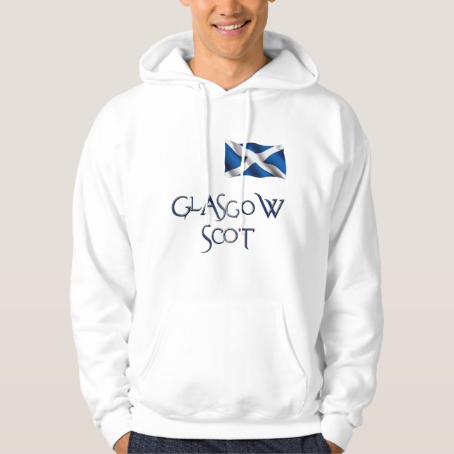 Sudadera Bandera de Glasgow de la Hoodie Patriótica de Esco (Anverso)