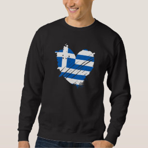 Sudadera Bandera de Grecia Me encanta Grecia Está en mi ADN