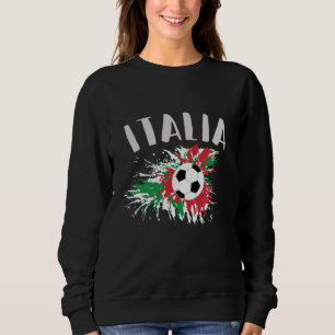 Sudadera Bandera de Grunge de la pelota de fútbol de Italia