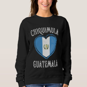 Sudadera Bandera de Guatemala Corazón Ciudad de Chiquimula