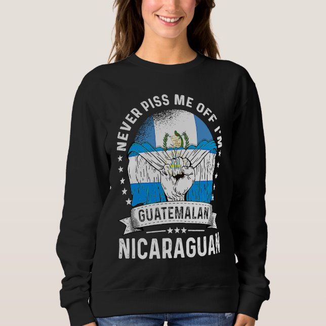 Sudadera Bandera de Guatemala Nicaragua crece humor orgullo (Anverso)