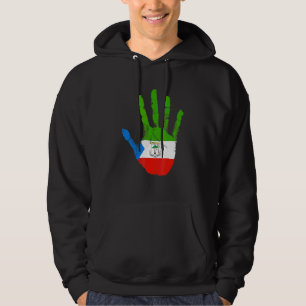 Sudadera Bandera de Guinea Ecuatorial Mano Malabo Guinea Ec