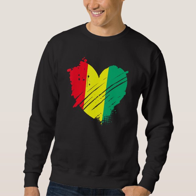 Sudadera Bandera De Guinea Que Amo Guinea Es El Adn De Guin (Anverso)