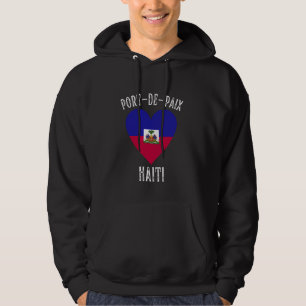 Sudadera Bandera de Haití Corazón Ciudad de Port De Paix