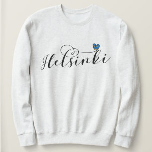 Sudadera Bandera De Helsinki En El Corazón, Finlandia
