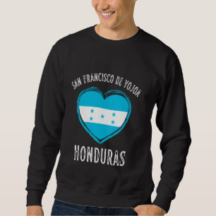 Sudadera Bandera de Honduras Corazón Ciudad de San Francisc