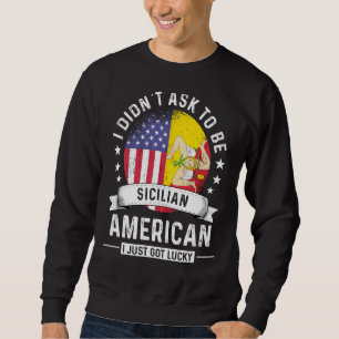 Sudadera Bandera de humor de patriota americano siciliano c