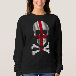 Sudadera Bandera de Inglaterra Diseño Bandera de Cráneo Ing