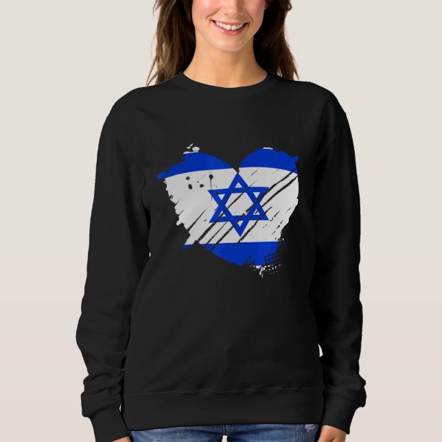 Sudadera Bandera de Israel Me Encanta Israel Es En Mi Adn P (Anverso)