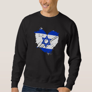 Sudadera Bandera de Israel Me encanta Israel Está en mi ADN