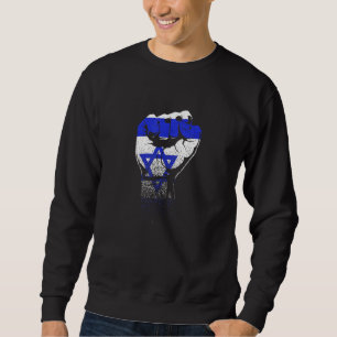 Sudadera Bandera de Israel Puño Jerusalén Hebreo Verdadero 
