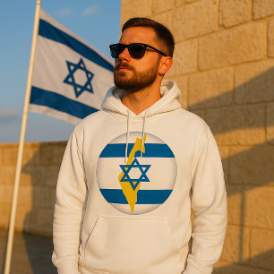 Sudadera Bandera de Israel y Emblema del Mapa Estrella de D