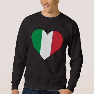 Sudadera Bandera de Italia Corazón Bandera Italiana Italia