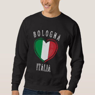 Sudadera Bandera de Italia Corazón Ciudad de Bolonia