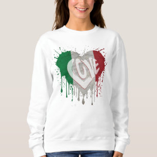 Sudadera Bandera de Italia del amor
