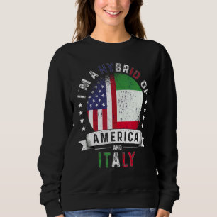Sudadera Bandera de Italia Patriota de EE. UU. Cultivado am