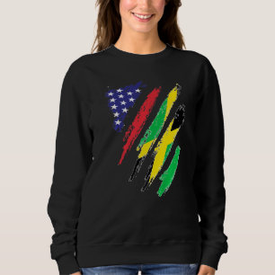 Sudadera Bandera de Jamaica cultivada en Estados Unidos Pat