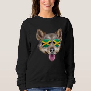 Sudadera Bandera de Jamaica Perro Vallhund Sueco Jamaica Bo