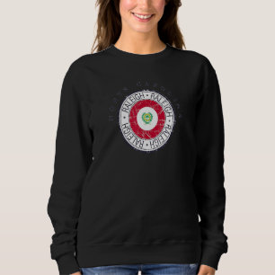 Sudadera Bandera de la ciudad de Raleigh Sello del estado d