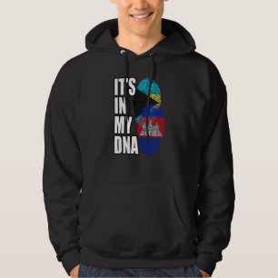 Sudadera Bandera de la herencia de ADN mixto camboyano y ba