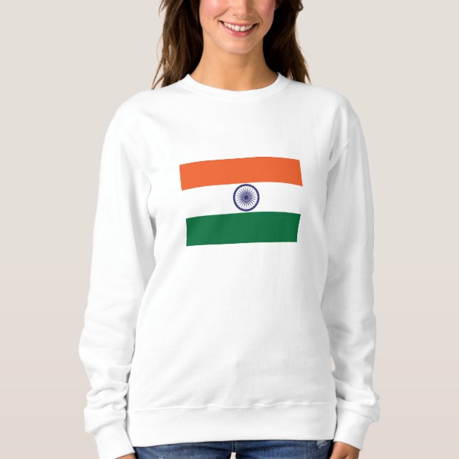 Sudadera Bandera de la India (Anverso)