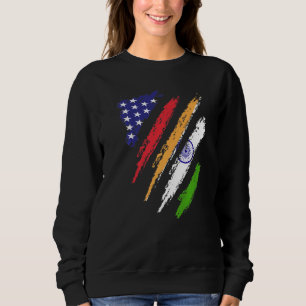 Sudadera Bandera de la India Americana Crece USA Mes del Pa