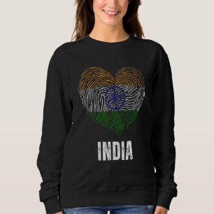 Sudadera Bandera de la India Bandera India ADN de la India