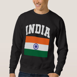 Sudadera Bandera de la India Celebrar la cultura india Patr