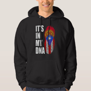 Sudadera Bandera De La Mezcla De Adn En Puerto Rico Y Kirgu