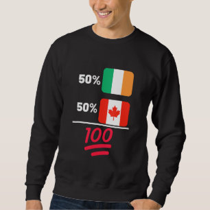 Sudadera Bandera de la mezcla de patrimonio canadiense e ir
