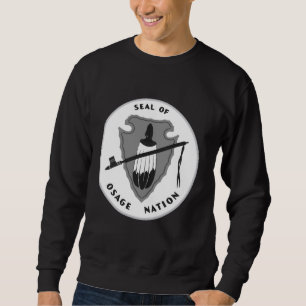 Sudadera Bandera de la Nación Osage en blanco y negro